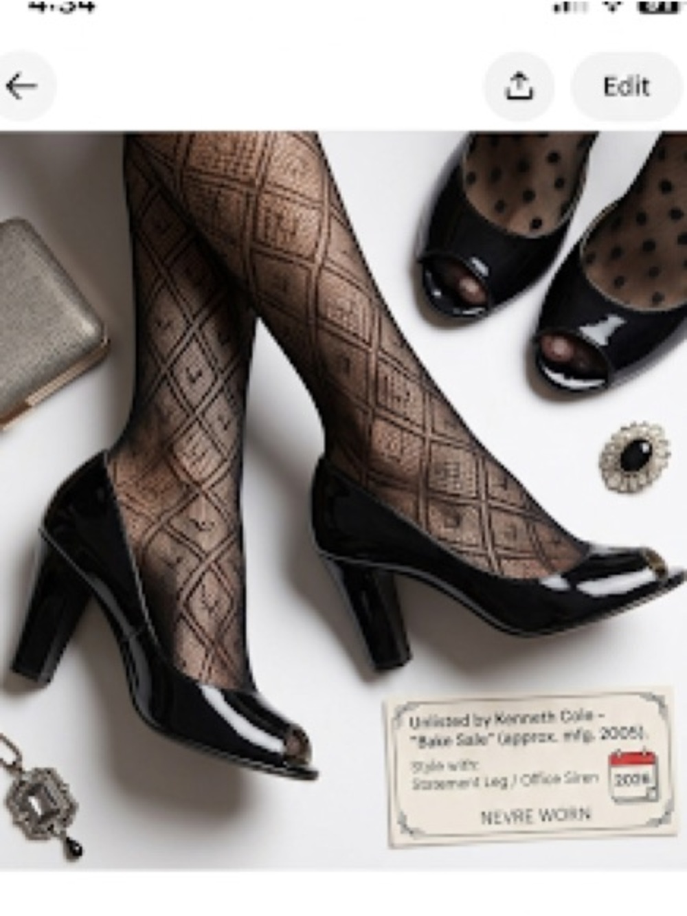 Unlisted by Kenneth Cole
Style: Classic Peep Toe Block Heel Pump